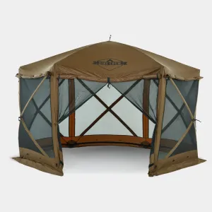 12’ x 12’ Pop Up Gazebo Tent, 6-Sided Outdoor Camping Canopy with Zippered Wind Panels
