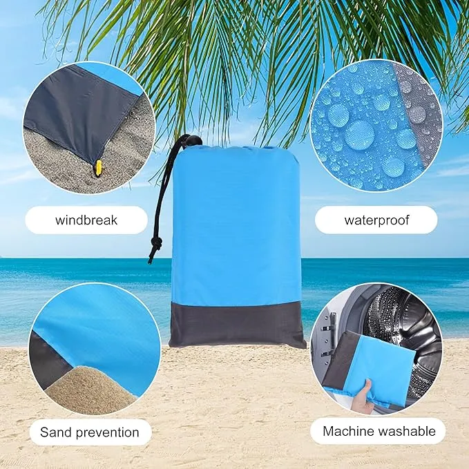 2 Pack Inflatable Beach Mat Lounge Chair - Flocking Camping Leisure Lounger Back Pillow - Portable Beach Reclining Lounger for Lawn Outdoors Camping Picnic Travel