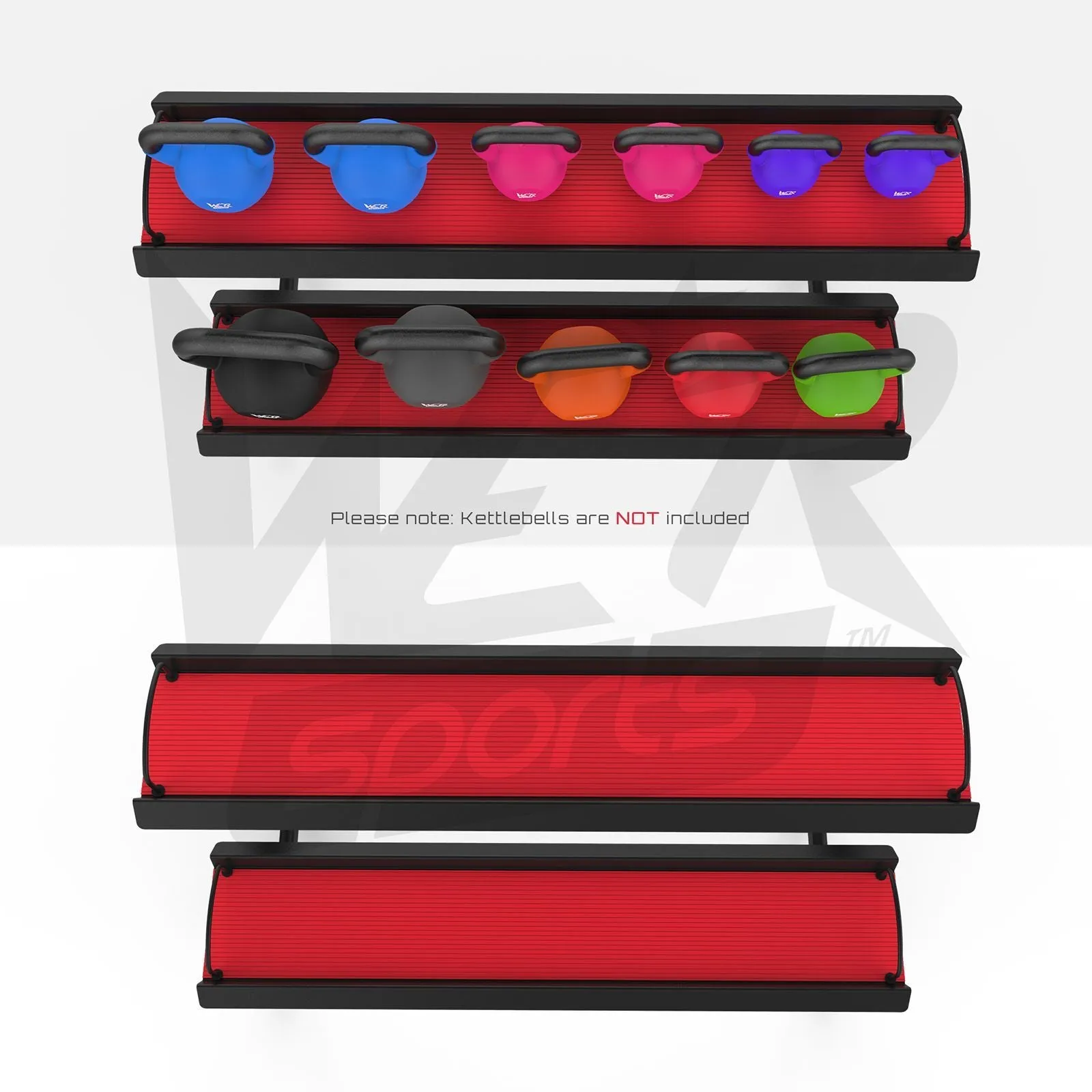 2 Tier Home Gym Kettlebell Weight Storage Display Stand Rack For Kettlebells