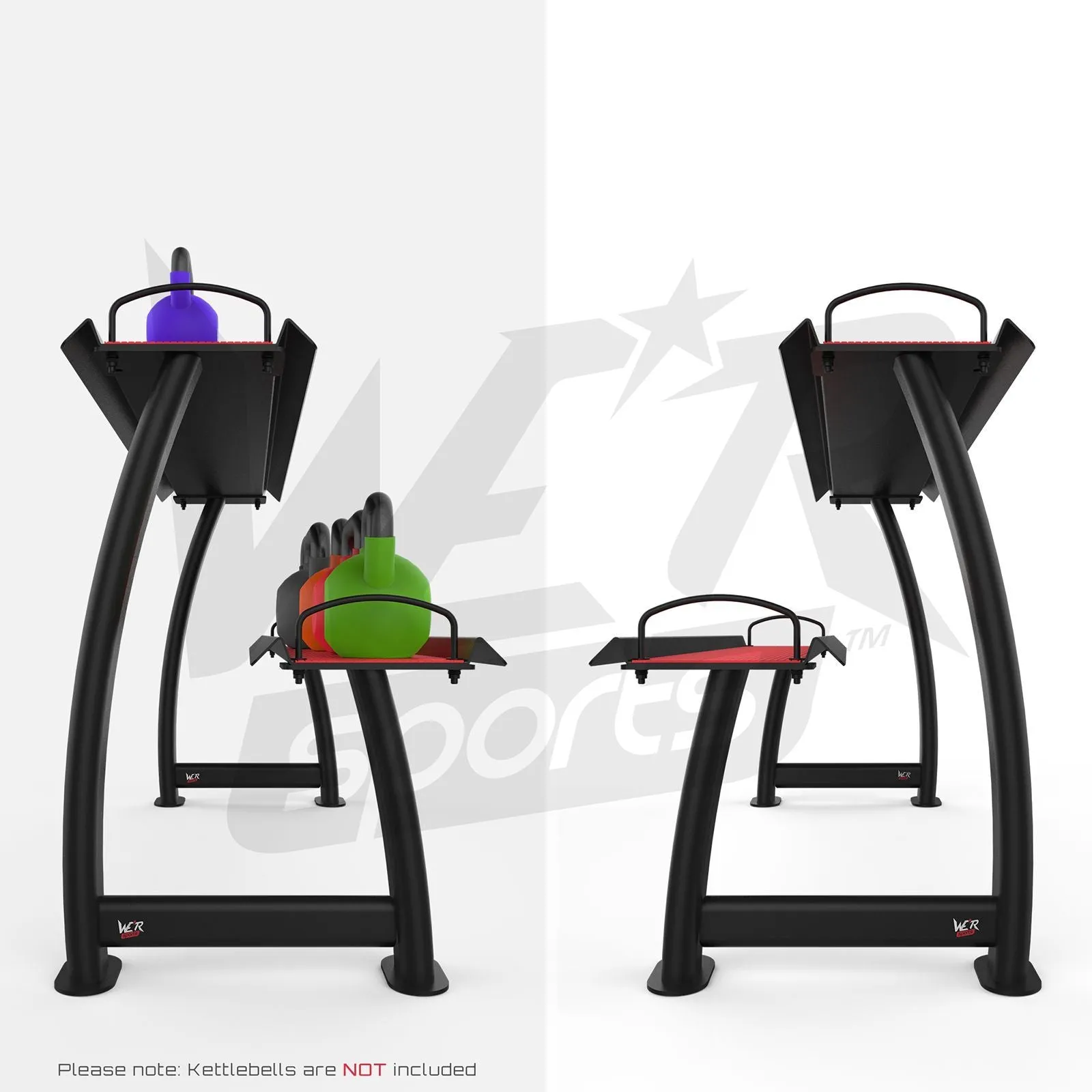 2 Tier Home Gym Kettlebell Weight Storage Display Stand Rack For Kettlebells
