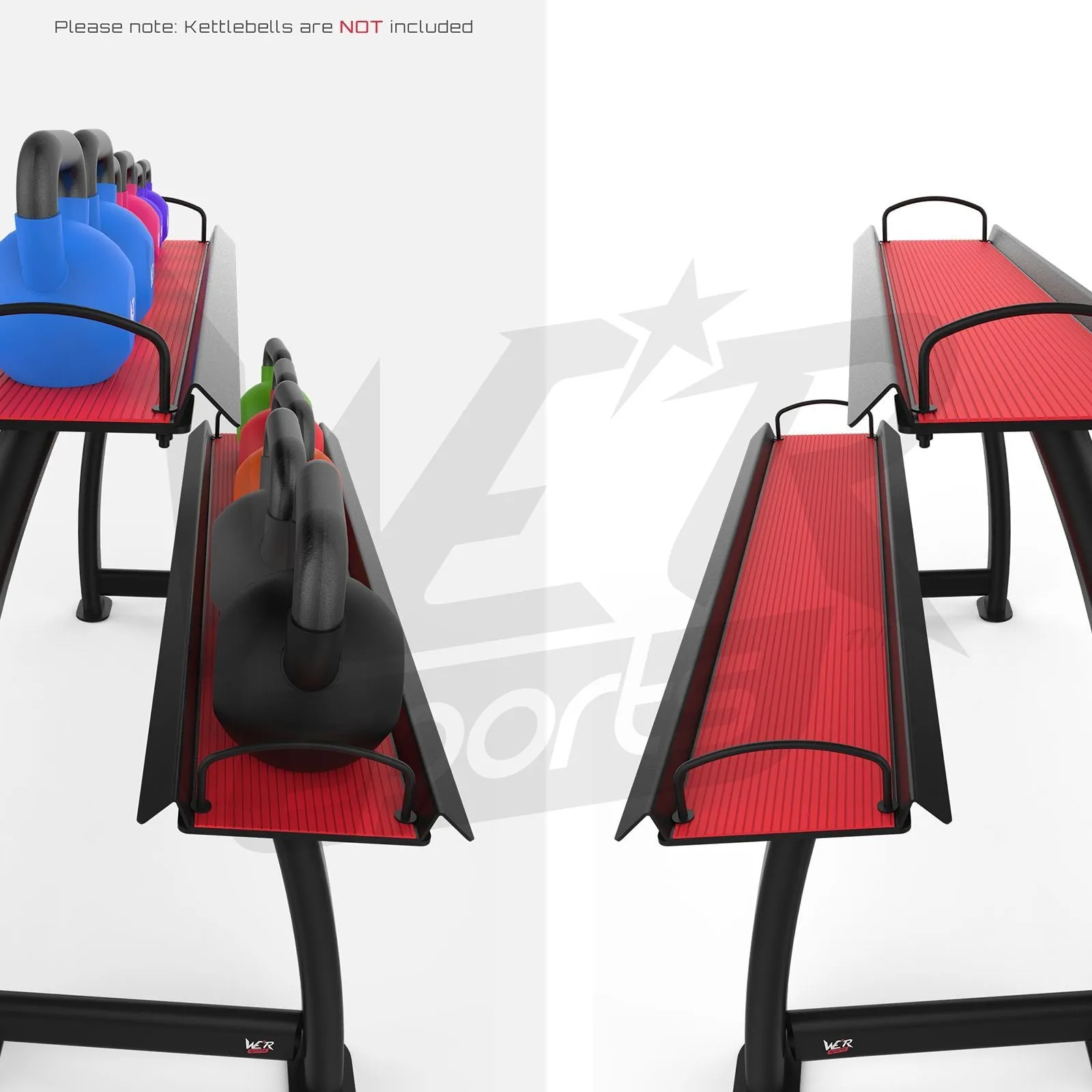 2 Tier Home Gym Kettlebell Weight Storage Display Stand Rack For Kettlebells