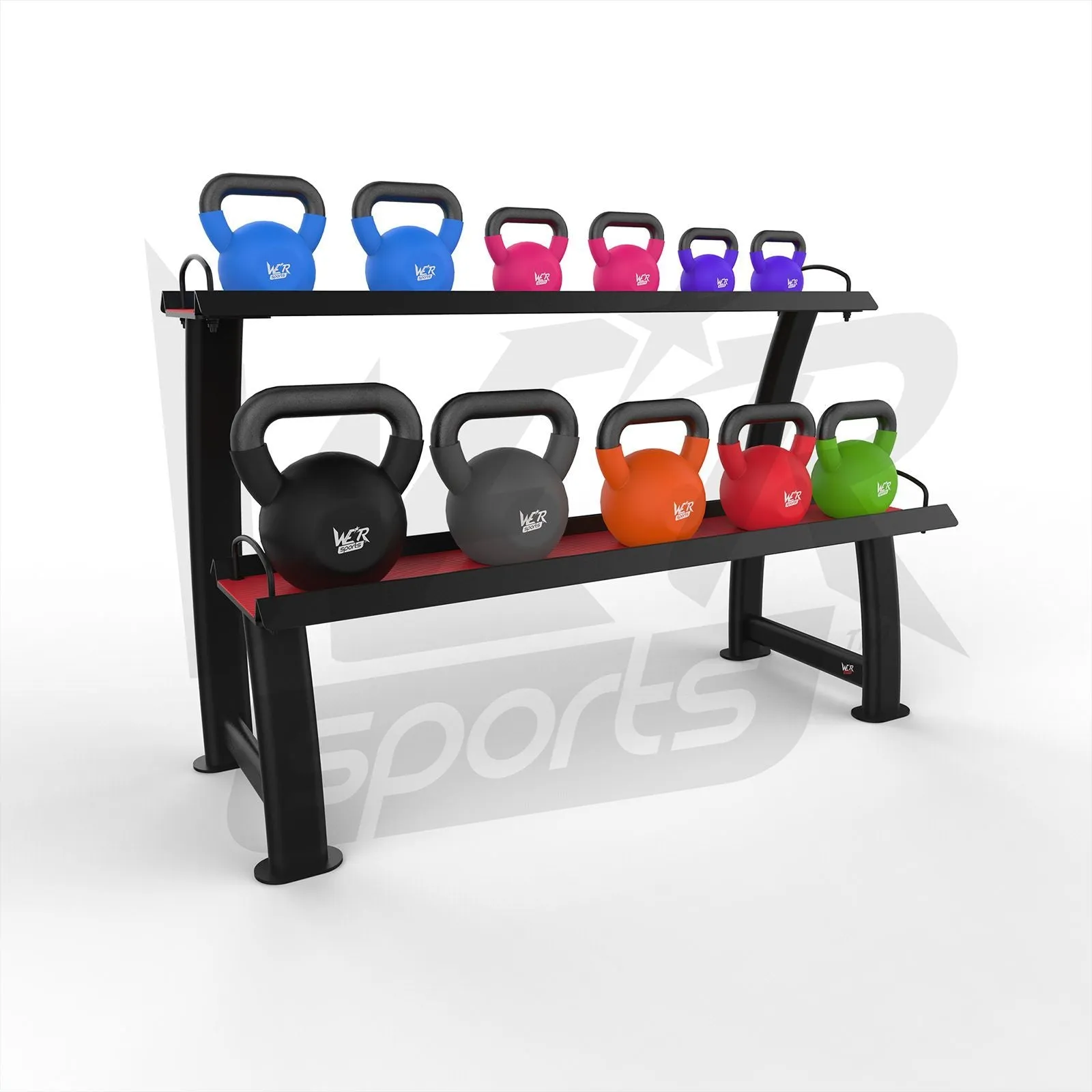2 Tier Home Gym Kettlebell Weight Storage Display Stand Rack For Kettlebells