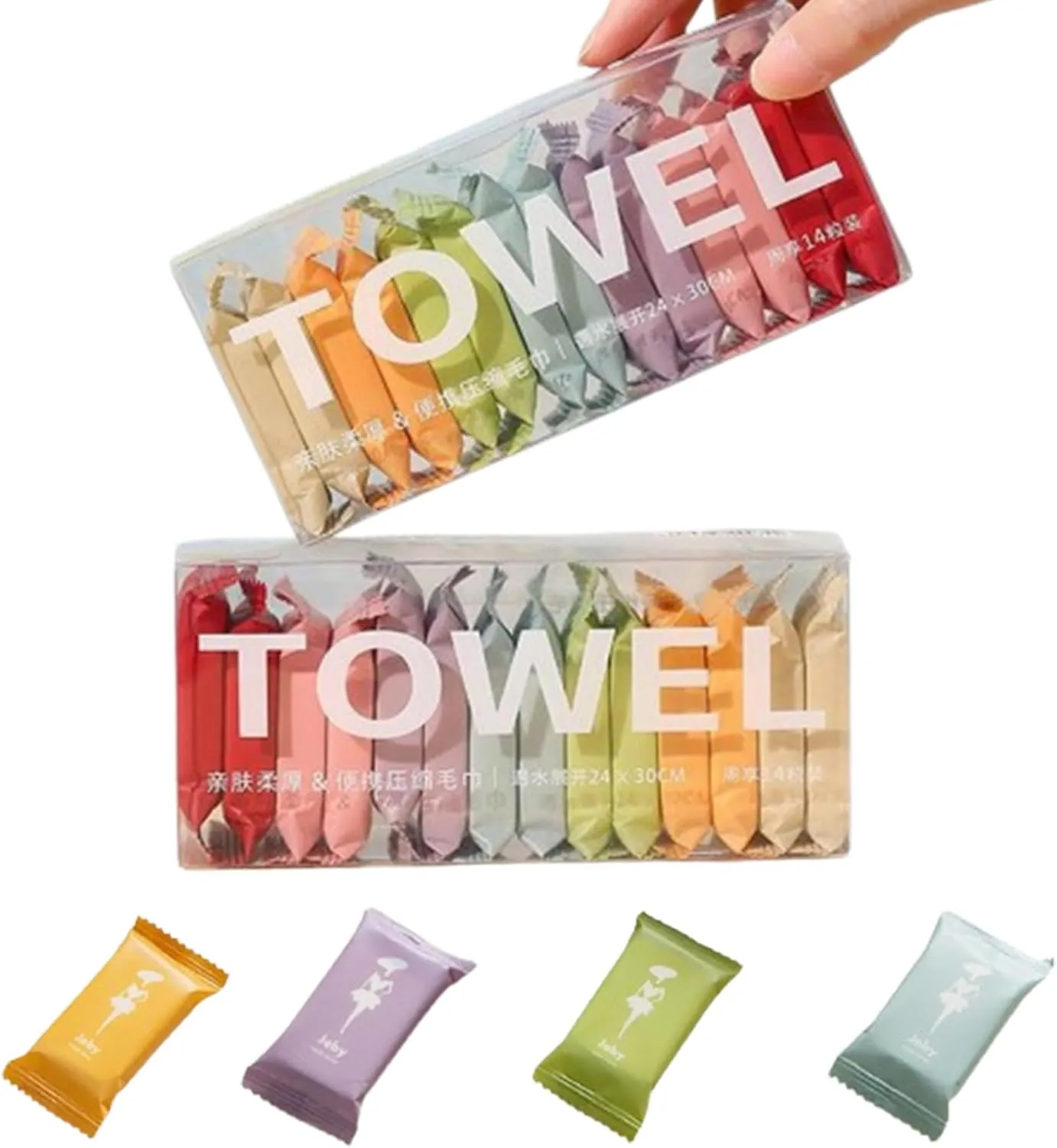 28 Pack Compressed Towels, Disposable Camping Towels - Quick Dry, Compact, Reusable; Portable Travel Towels for Backpacking, Hiking, Gym, Emergency, Survival Kit (9" x 12")