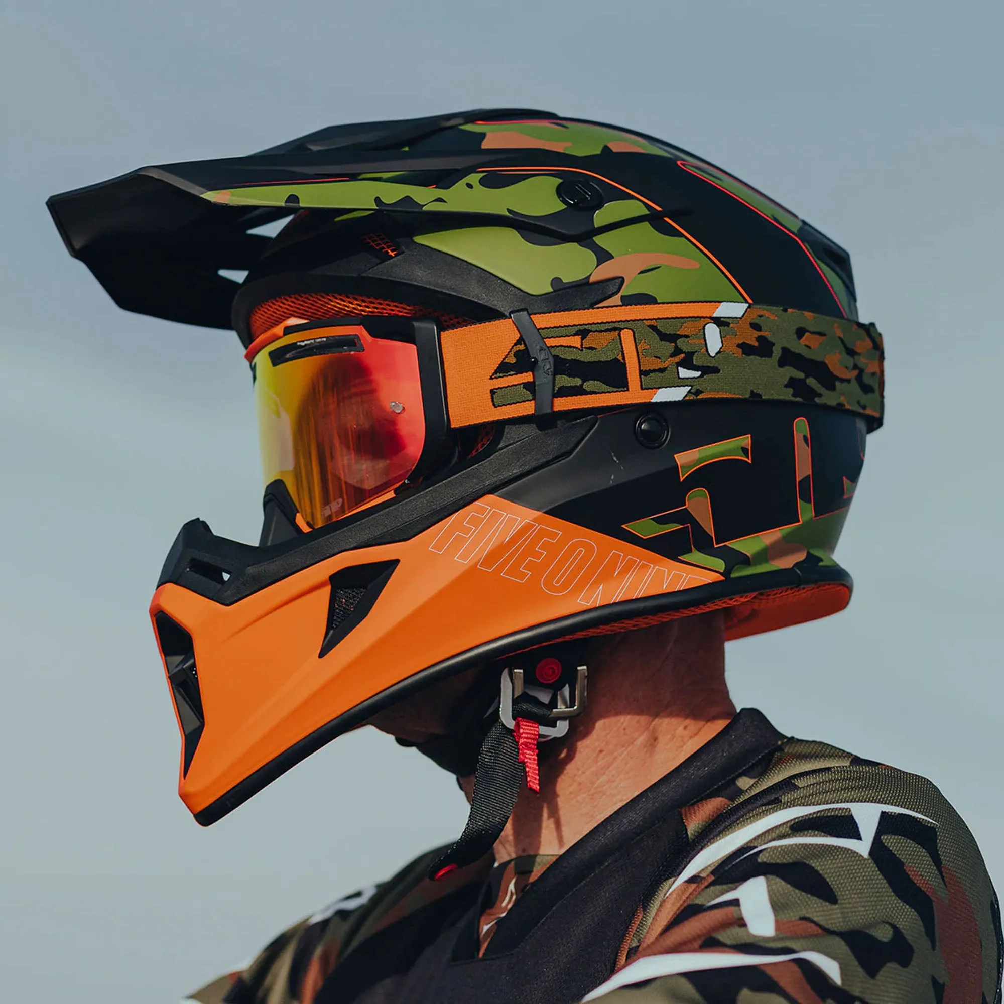 509 Tactical Offroad Open Face Helmet Hunter Camo Green