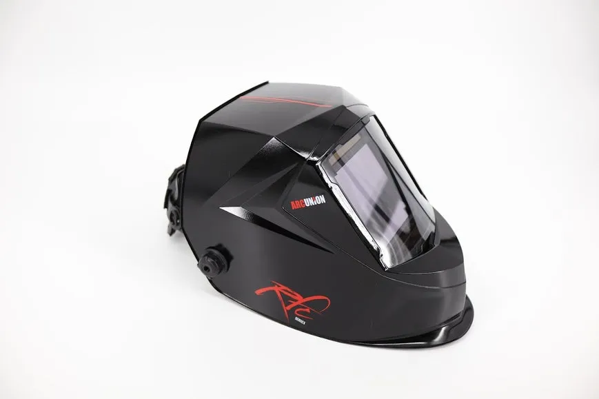 Arc Union XL Viewing Screen 3.94"X3.66" RFC Series True Color Solar Power Auto Darkening Welding Helmet, 4 Arc Sensors Weld Cut Grind mode welder mask