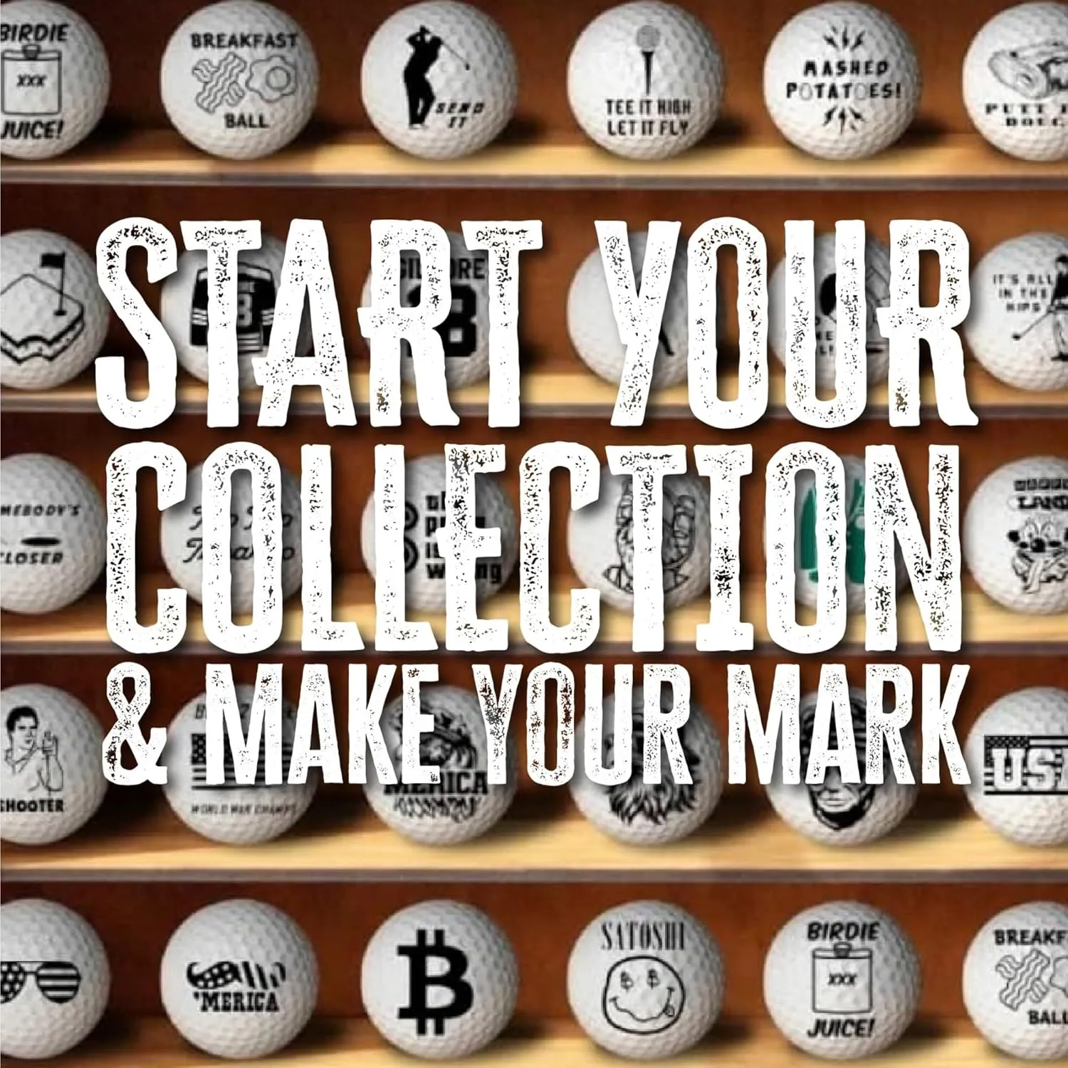 Ball Badge - Golf Ball Stamp, (The Icons Series) Self-Inking Stamper, Reusable Golf Marking Tool to Identify Golf Balls - Reusable Ink Stamp