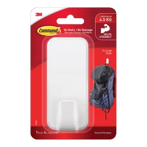 Command X-Large Utility Hook, White (17010-ES)