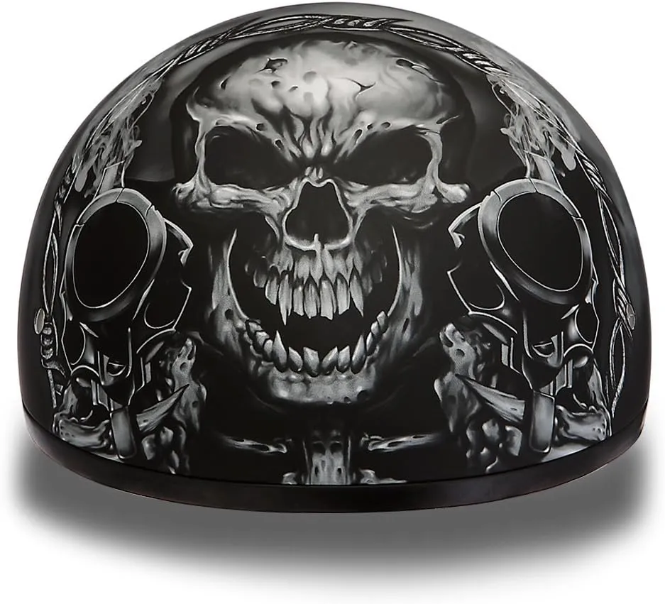Daytona Helmets Half Skull Cap Motorcycle Helmet  DOT Approved [Graphics]