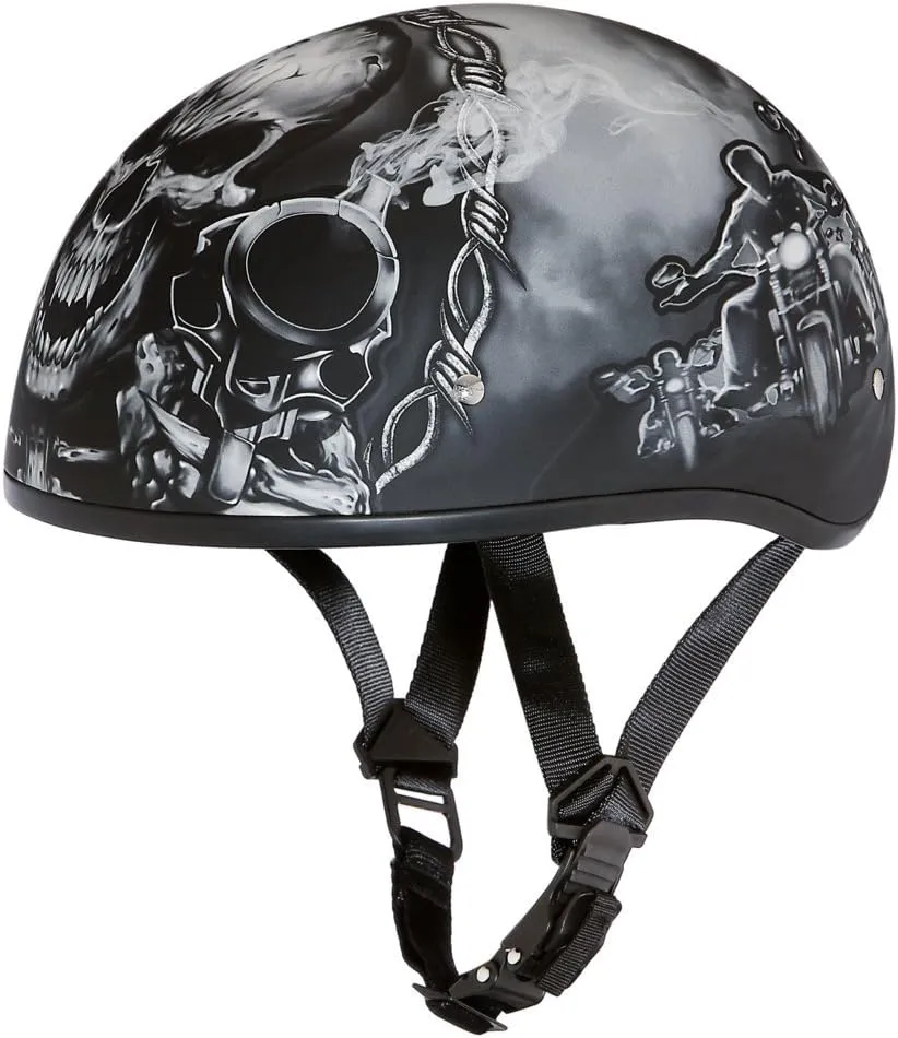 Daytona Helmets Half Skull Cap Motorcycle Helmet  DOT Approved [Graphics]