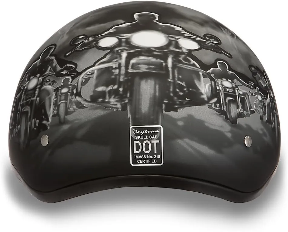 Daytona Helmets Half Skull Cap Motorcycle Helmet  DOT Approved [Graphics]