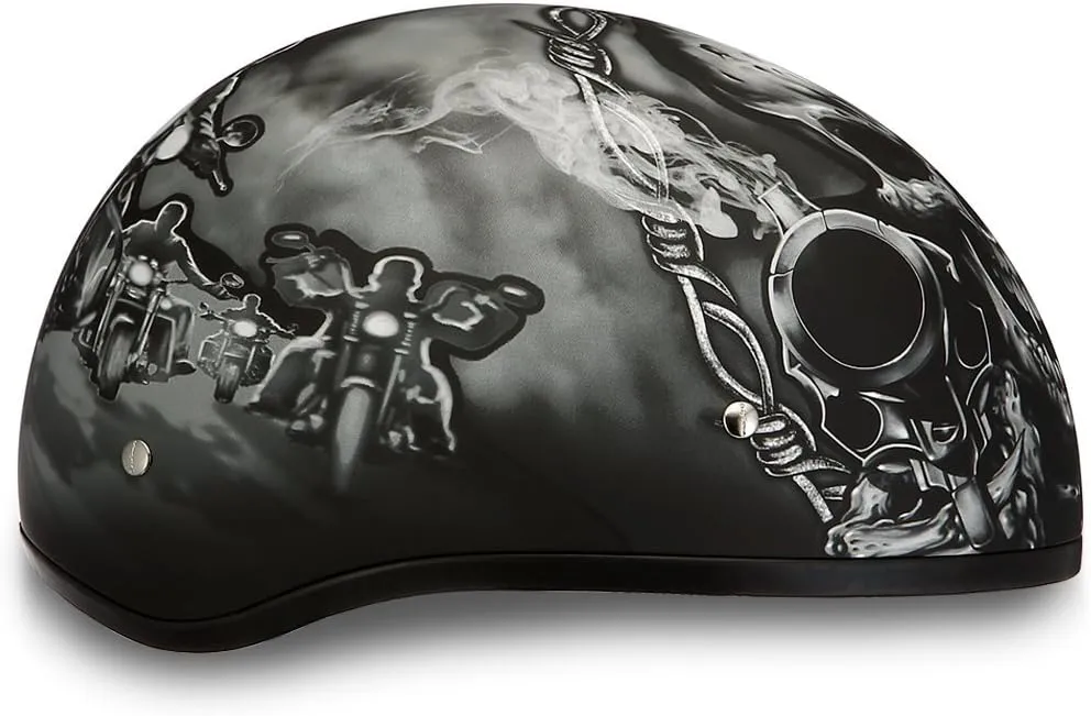 Daytona Helmets Half Skull Cap Motorcycle Helmet  DOT Approved [Graphics]