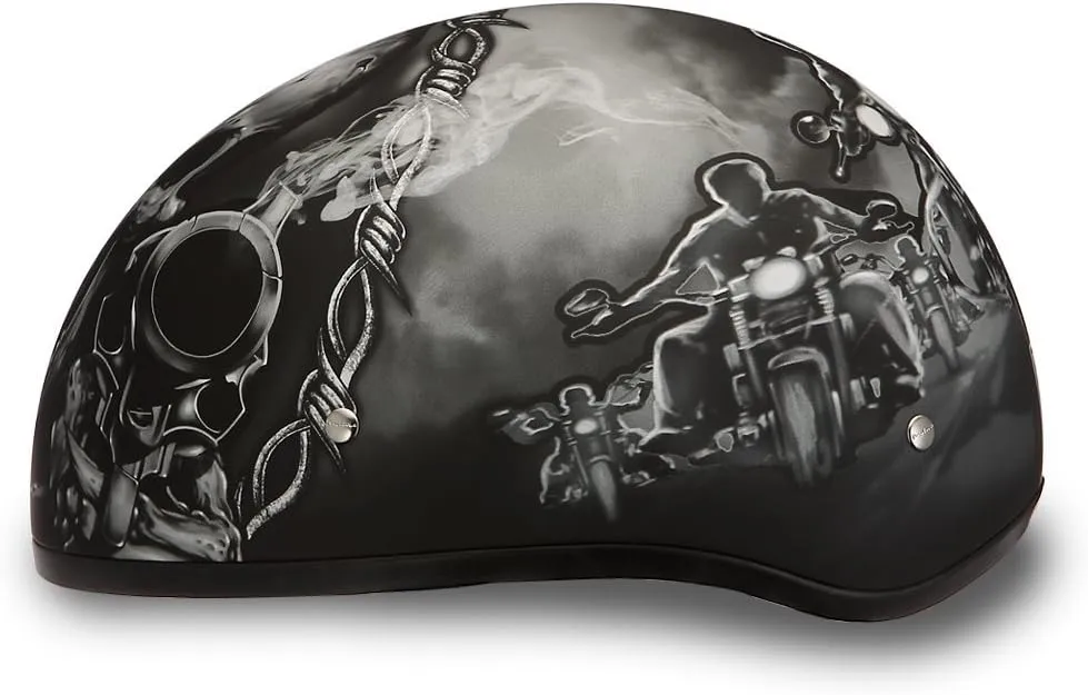 Daytona Helmets Half Skull Cap Motorcycle Helmet  DOT Approved [Graphics]