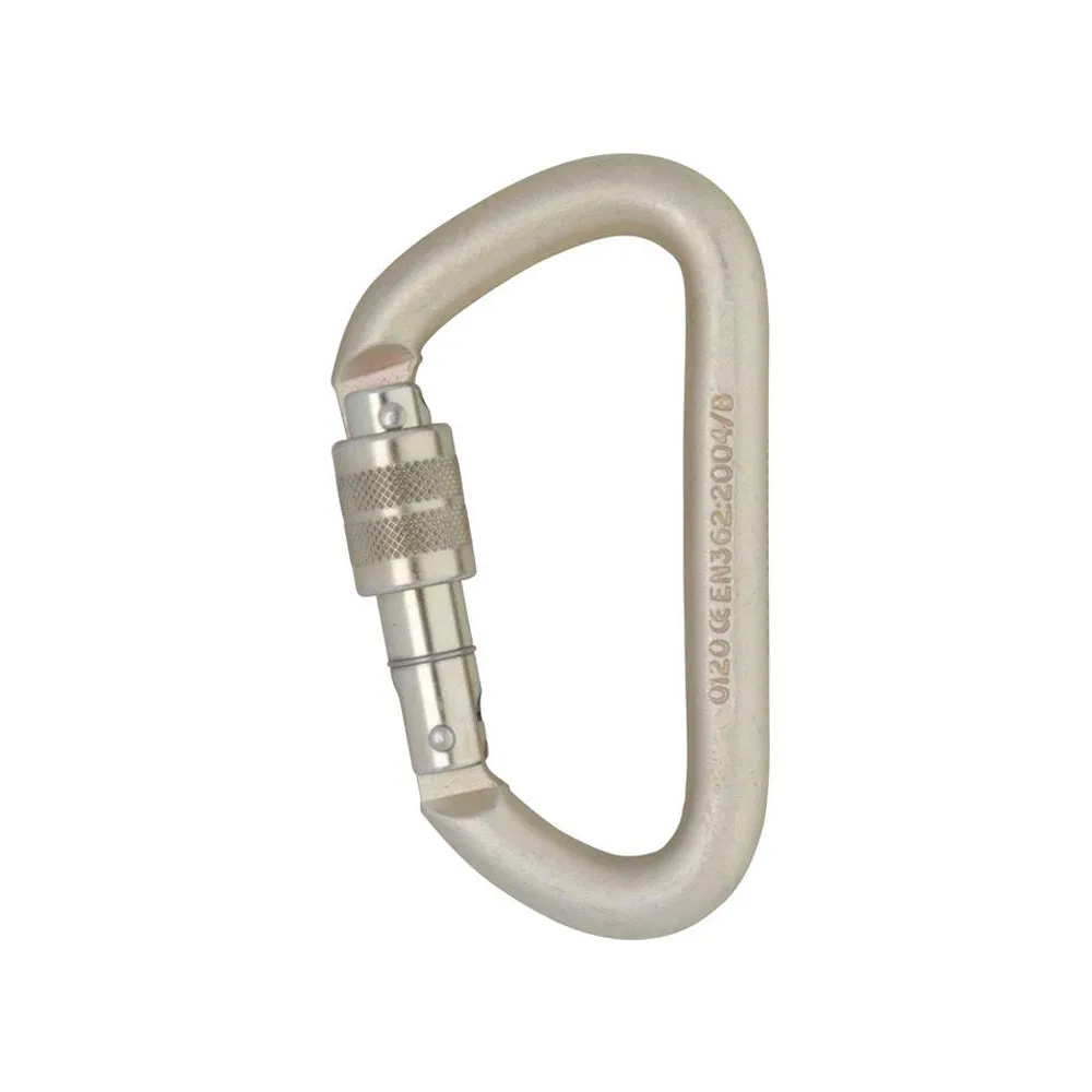 DMM 12mm Steel Offset D Screwgate Light Gold