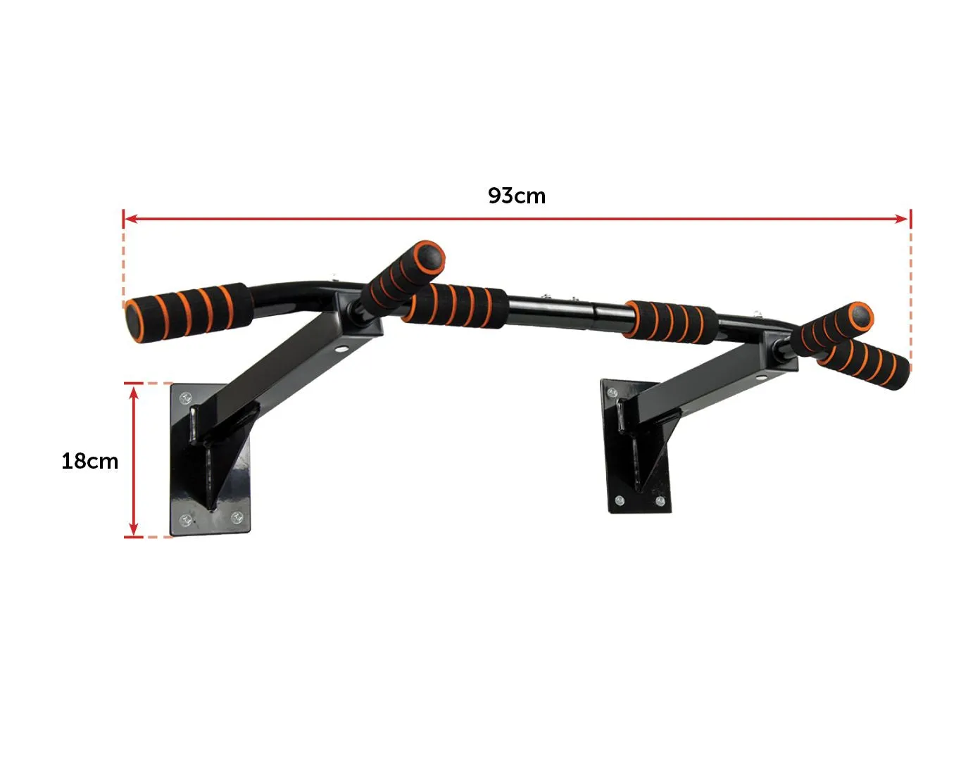 Heavy Duty Wall-Mounted Pull Up Bar, Stainless Steel