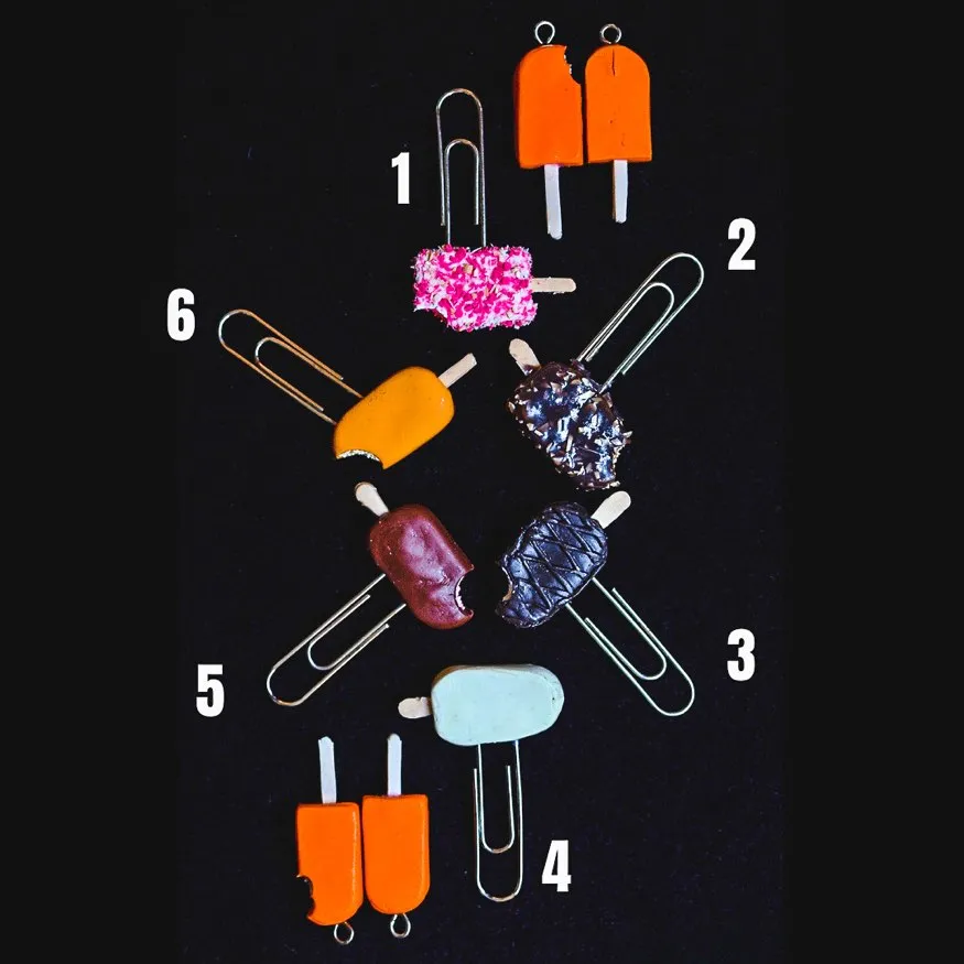 Ice Cream Bars Miniature Planner N Paper Pins