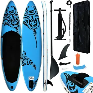 Inflatable Stand Up Paddleboard Set 120.1"x29.9"x5.9" Blue