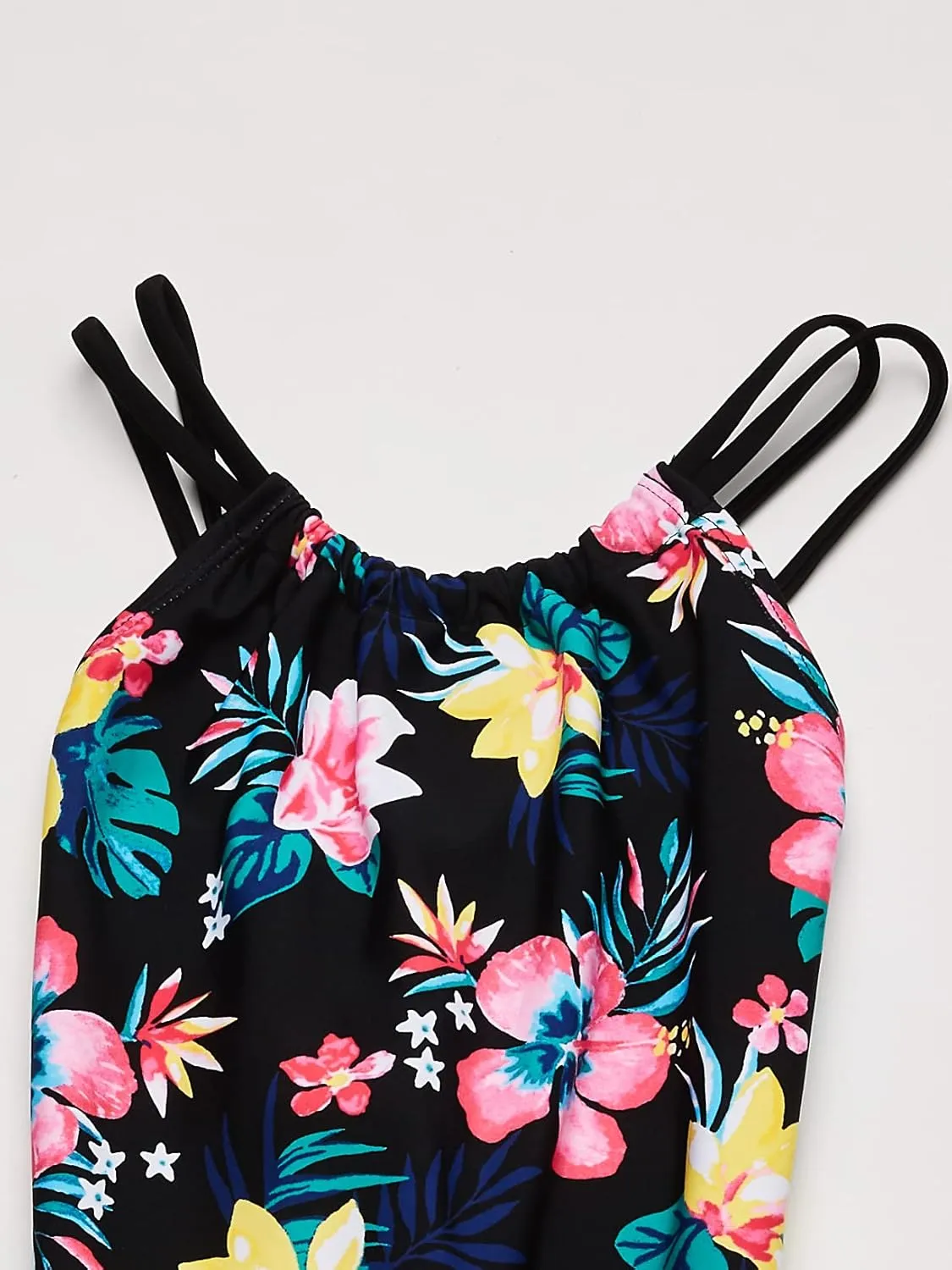 Kanu Surf Girls' Jasmine Beach Sport Halter One Piece Swimsuit