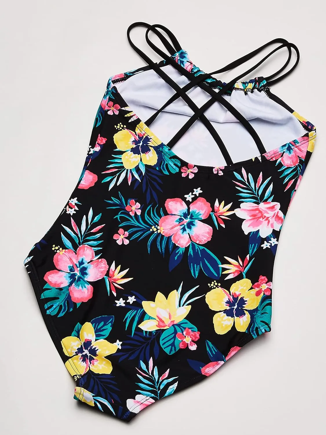 Kanu Surf Girls' Jasmine Beach Sport Halter One Piece Swimsuit