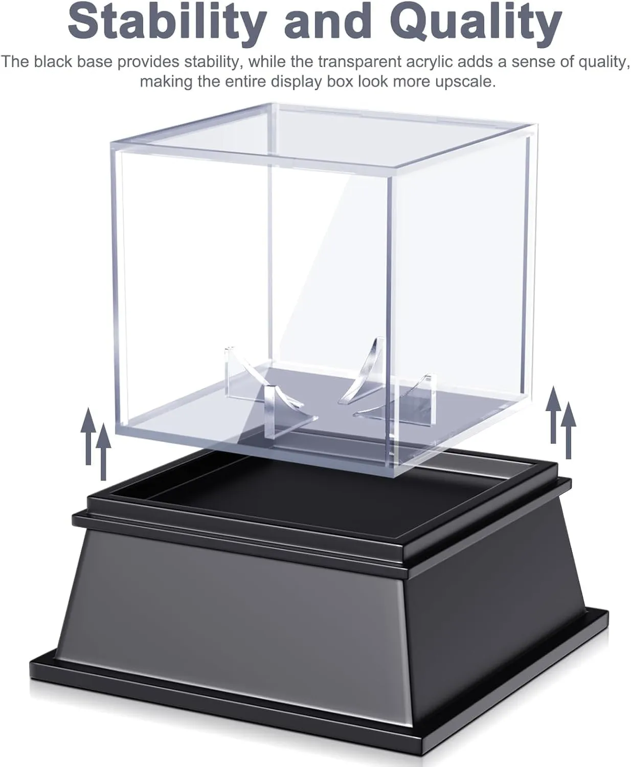 KKU Baseball Display Case 2 Pack, Baseball Holder for Ball Display Cube Box, UV Protected Acrylic Baseball Storage Official Size Box, Memorabilia Display Case for Baseball