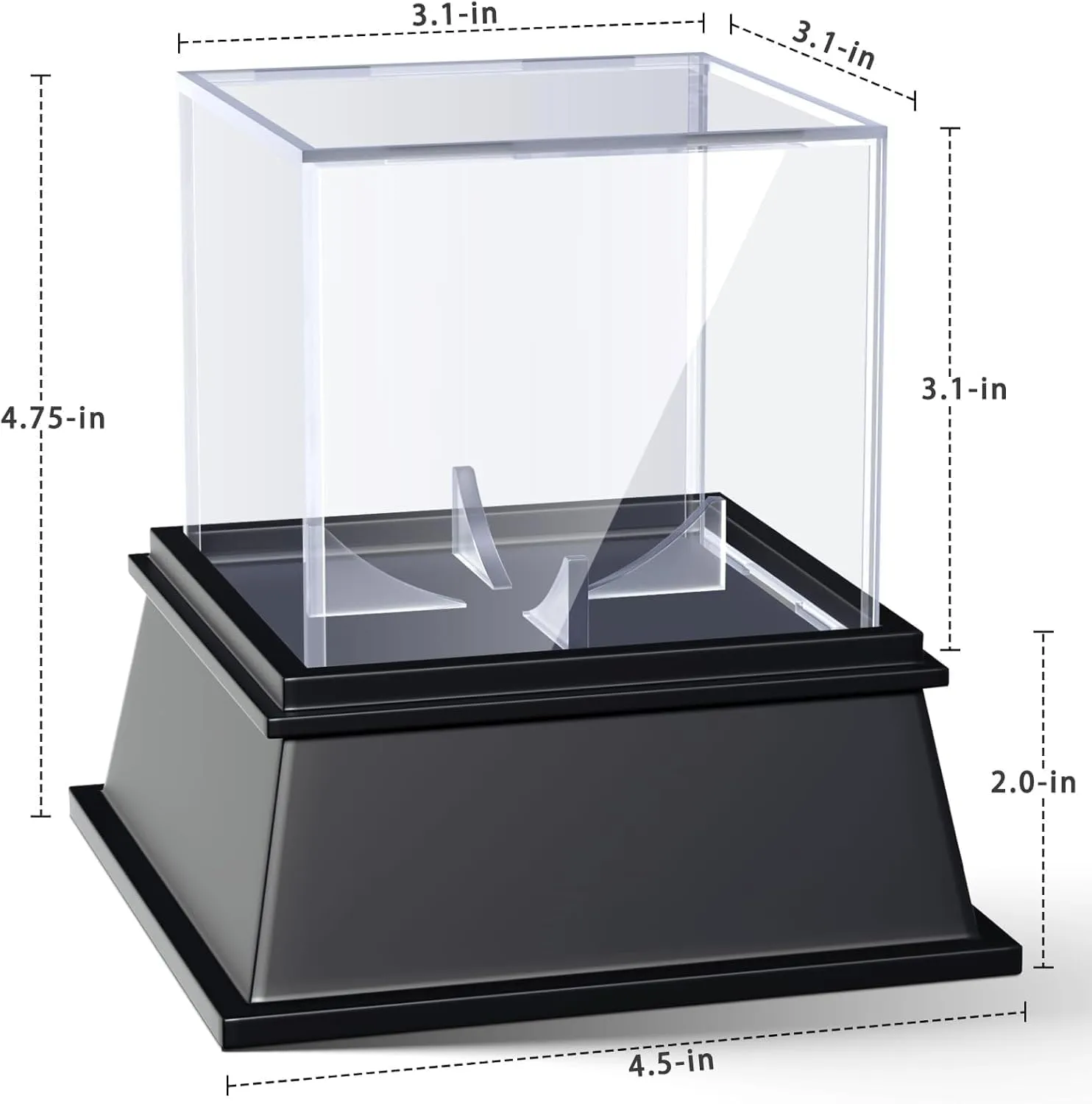 KKU Baseball Display Case 2 Pack, Baseball Holder for Ball Display Cube Box, UV Protected Acrylic Baseball Storage Official Size Box, Memorabilia Display Case for Baseball