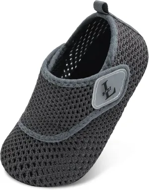 L-RUN Toddler Water Shoes Boys Girls Barefoot Beach Swim Shoes Quick Dry Kids Aqua Socks Non-Slip Wide Baby House Slippers