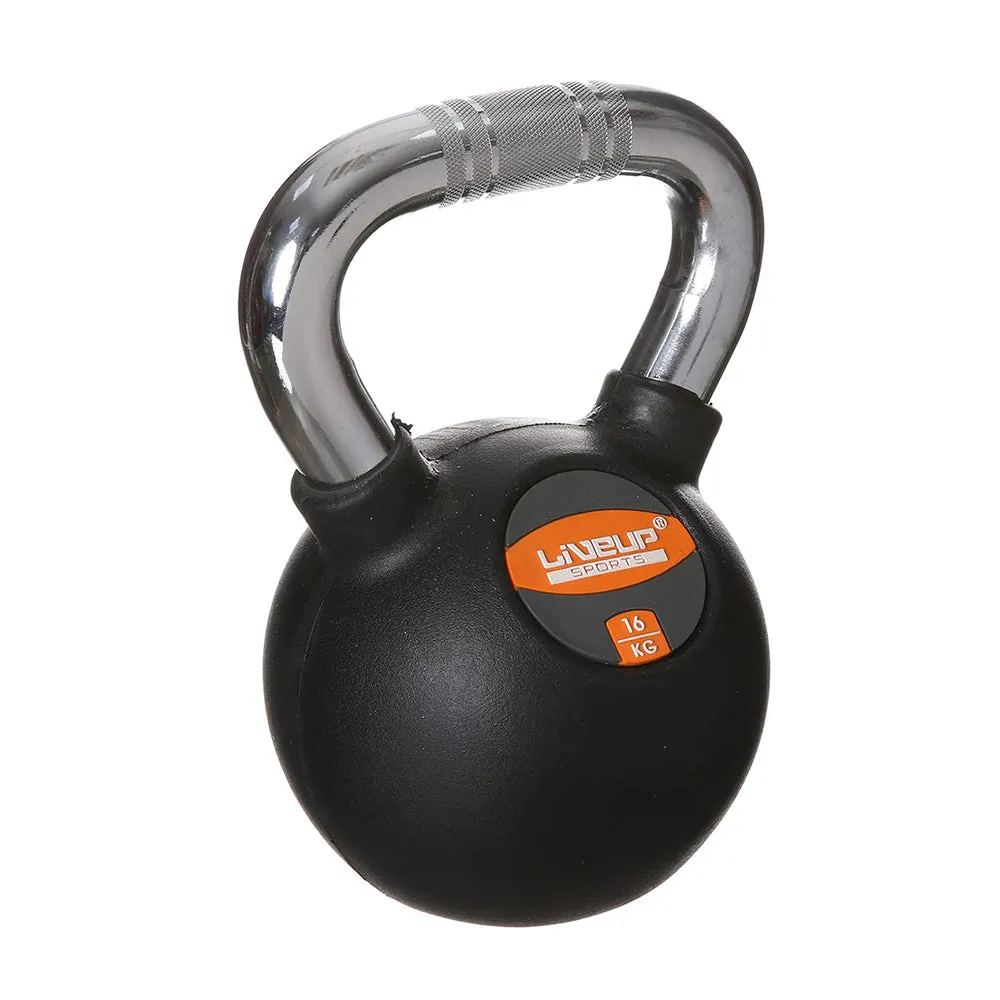 LiveUp Rubber Coated Kettlebell 4 Kg- LS2044