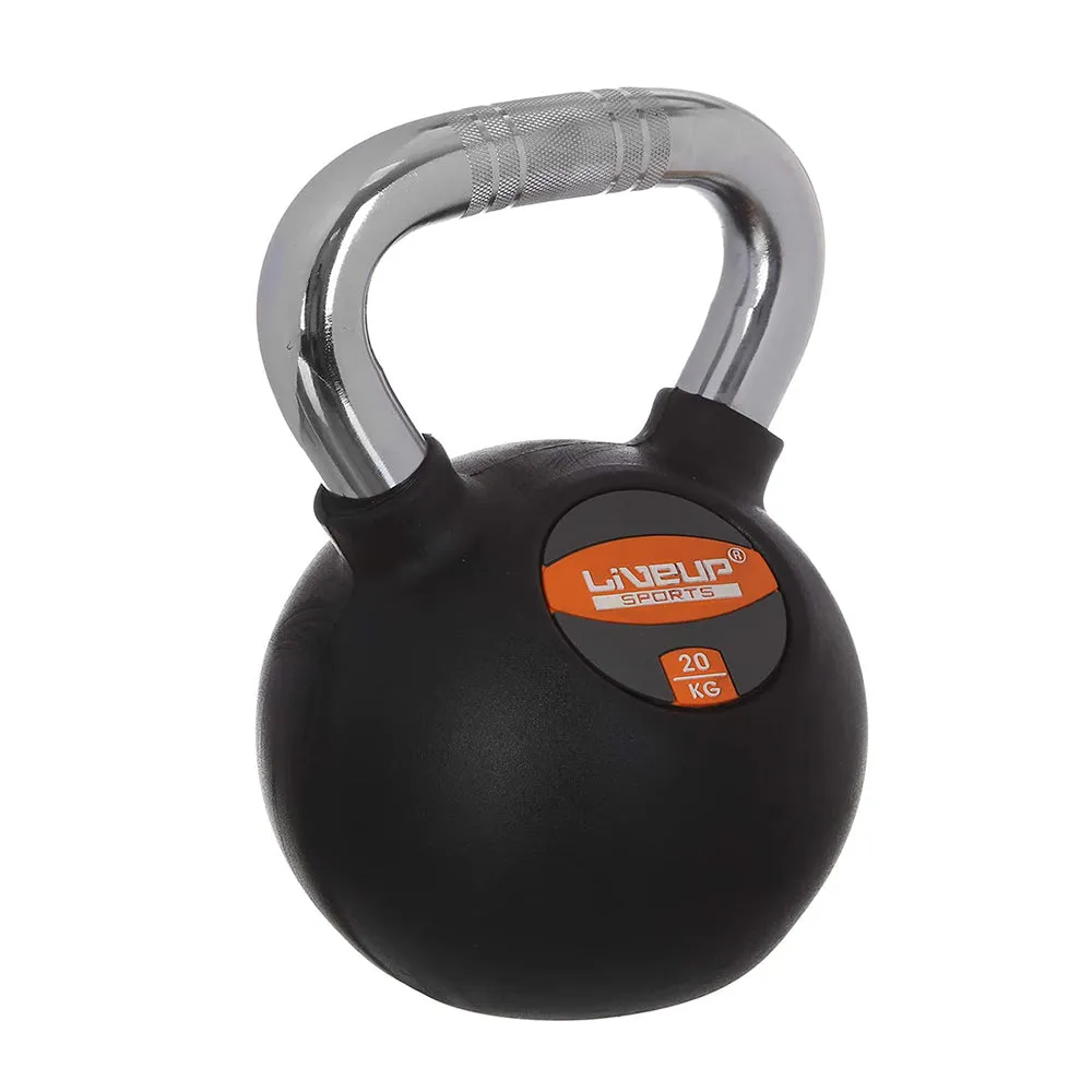 LiveUp Rubber Coated Kettlebell 4 Kg- LS2044
