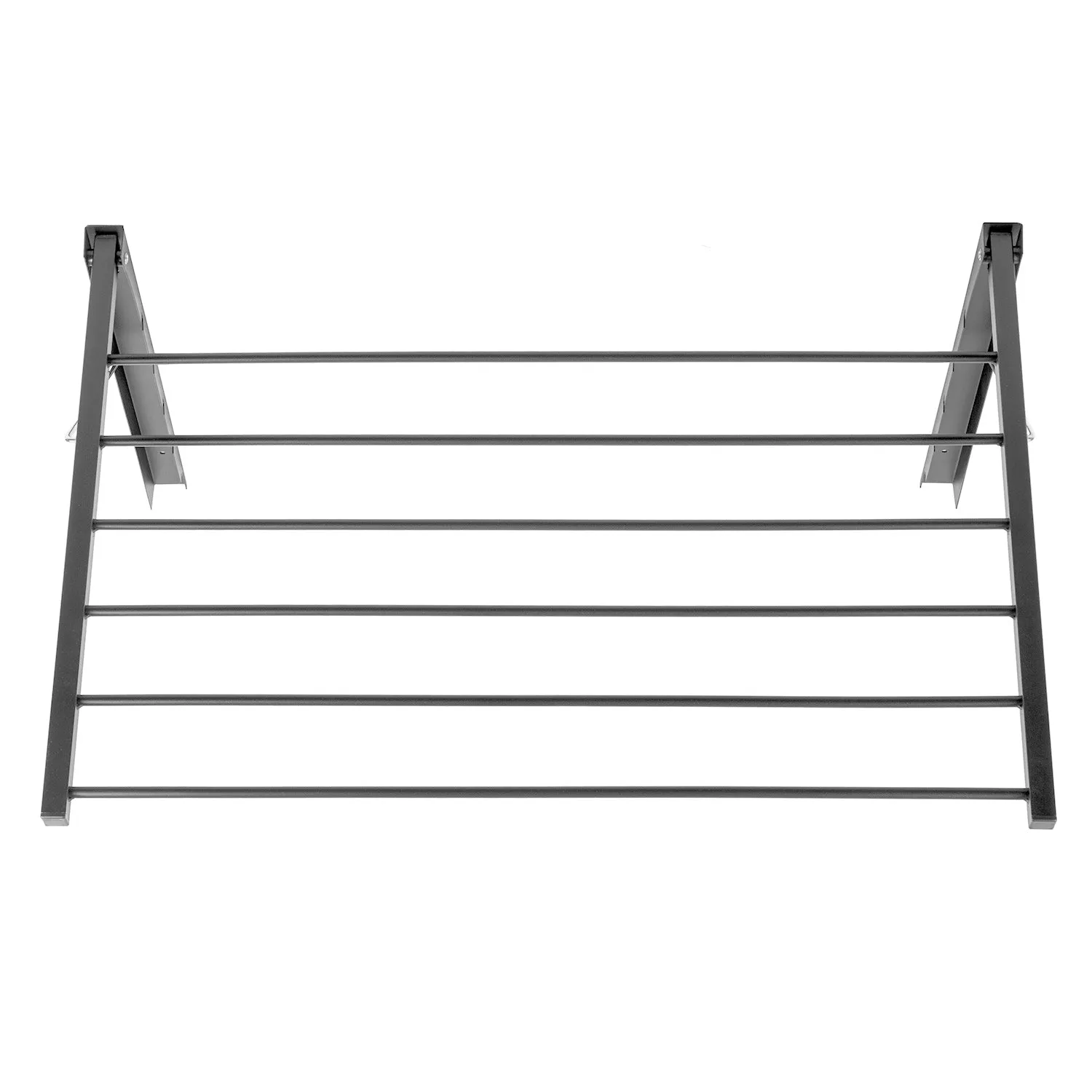 Majka Wall Mounted Clothes Airer Laundry Drying Rack 90cm Silver Extendable Collapsible Foldable