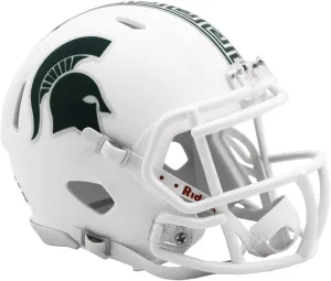 Michigan State Spartans Matte White 2023 NCAA Riddell Speed Mini Football Helmet