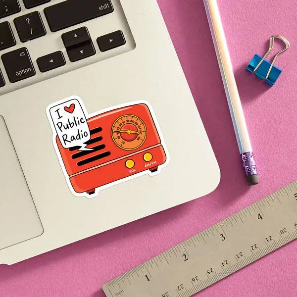 Public Radio Die Cut Sticker