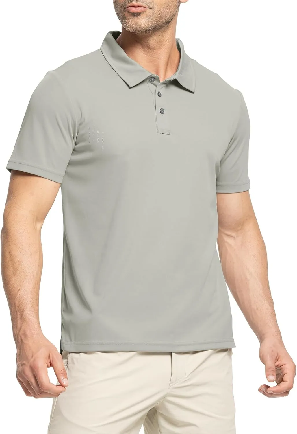 Rdruko Men's Golf Polo Shirt Short Sleeve Moisture Wicking Shirts Collared Outdoor UPF 50  Pique Jersey Shirts