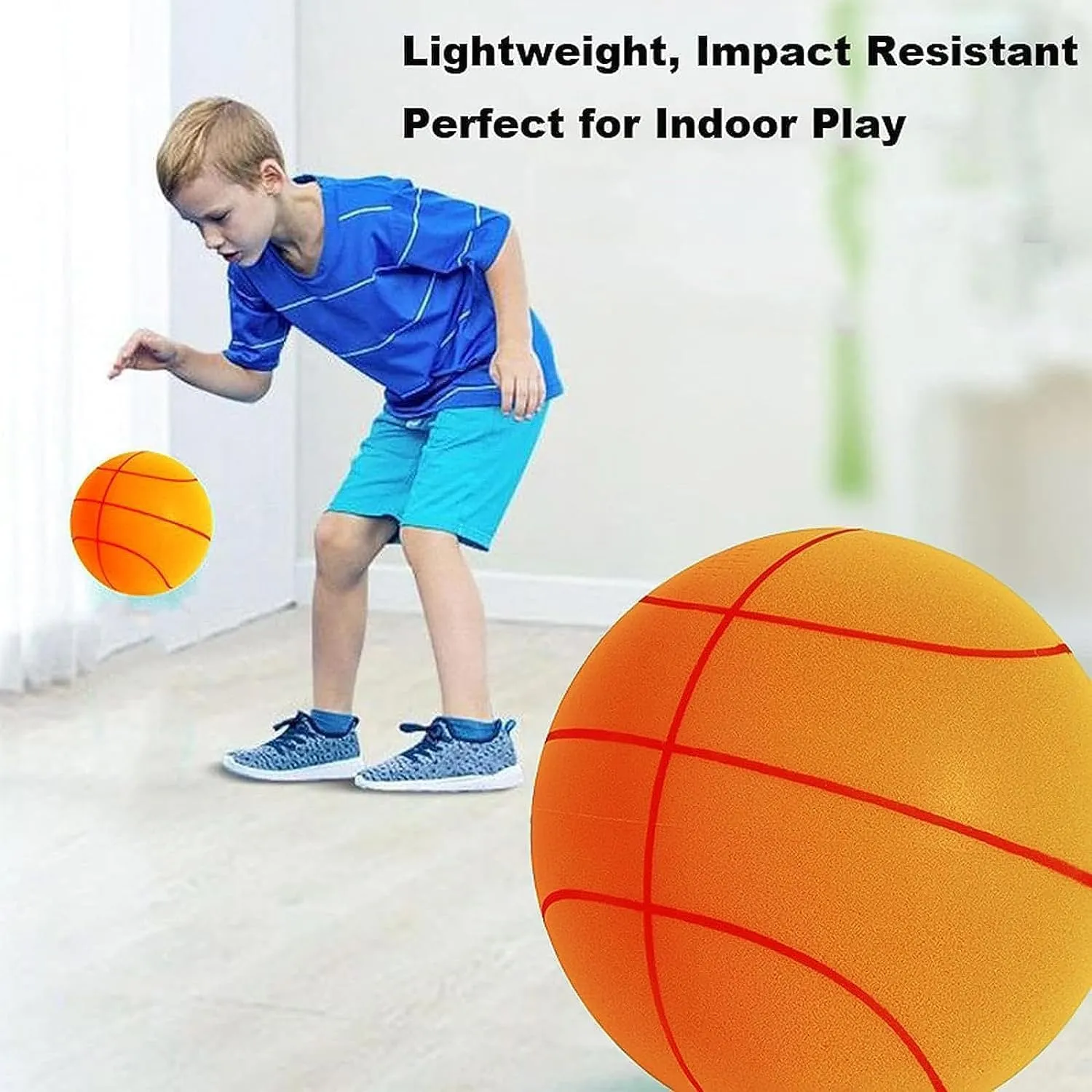 Silent Basketball - Latest Foam Indoor Training Ball, Quiet Bounce, Easy Grip
