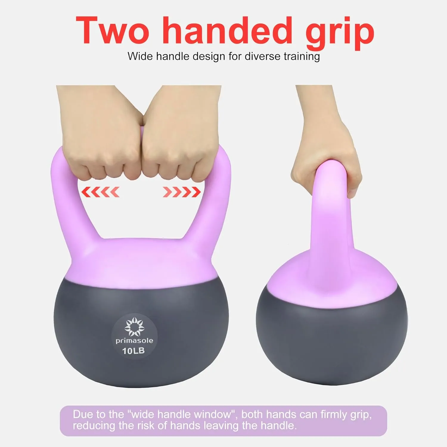 Soft Kettlebell - Anti-Slip Grip, Neoprene Material, Light Gray or Light Blue, Home Workout Kettlebell Weights for Strength Training