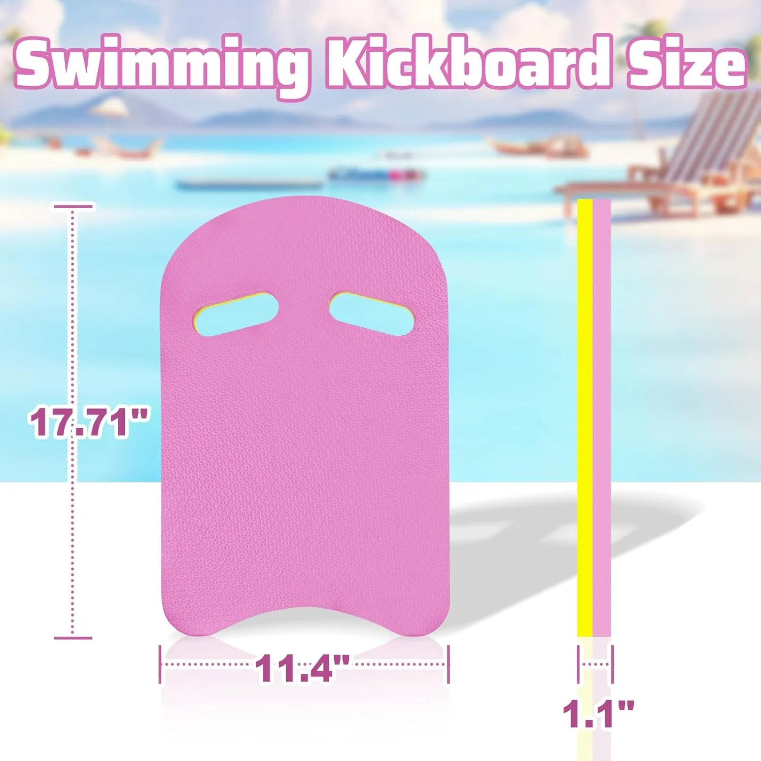 Swimming Kickboards 2 Pack, Swim Training Aid for Kids and Adults, Kickboard for Kids, Adult Swim Training Aid with Handles, Adjustable Float for Pool Exercise, Fitness, Exercise