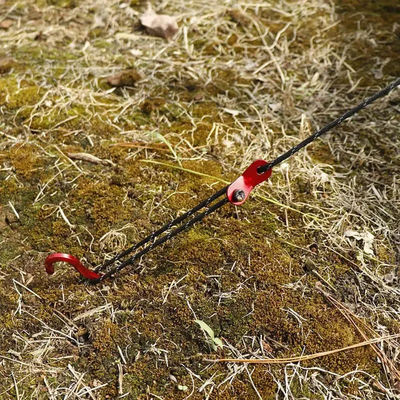 Tent Stakes with Reflective Guy Ropes (Orange - 4 Pack)