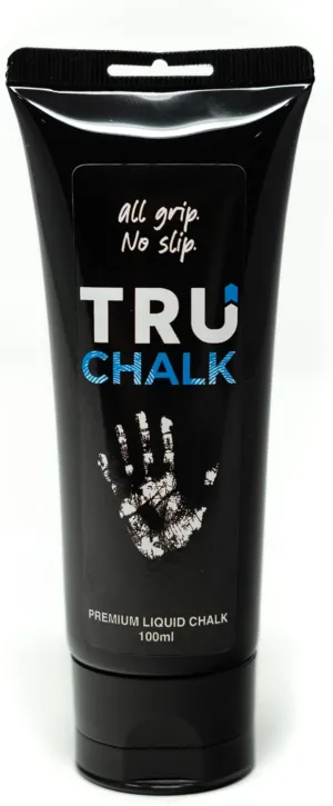 TruChalk Premium Liquid Chalk 100ml Bottle, All Grip No Slip No-Mess Chalk for Obstacles, Gymnastics, Rock Climbing, Crossfit, and Weightlifting. Sweat Resistant and Long Lasting Grip Strength.