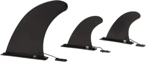 UPWELL SUP Center Fin & 2 Side Fins with No-Tool Fin Screw, Fiberglass Reinforced 9 & 4.5 inch SUP Replacement Fins for Surfboard, Stand-up Paddle Board, Longboard Set of 3 Black